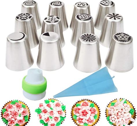 HTTSUNG Boquillas Rusas De Reposteria 14pcs Boquillas Para Manga