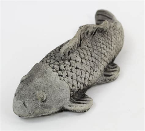 Japanese Koi Concrete Fish Garden Statue Cement Nishikigoi Etsy