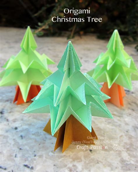 Christmas Tree Origami - Free Tutorial | Craft Passion