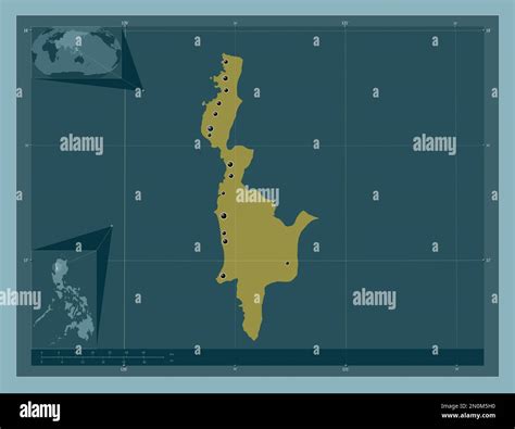 Ilocos Sur Province Of Philippines Solid Color Shape Locations Of Major Cities Of The Region