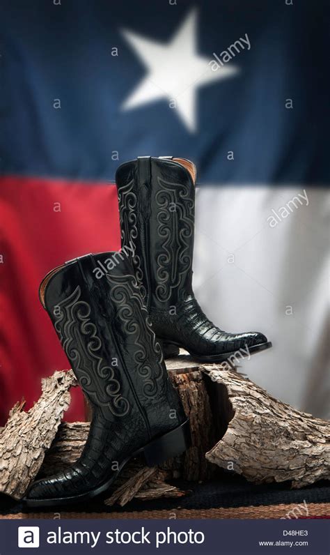 Cowboy boots texas flag hi-res stock photography and images - Alamy