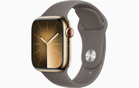 Apple Watch Series 9 GPS + Cellular 41mm Gold Stainless Steel Case wit ...