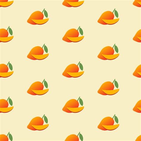 Premium Vector Mango Seamless Pattern Vector