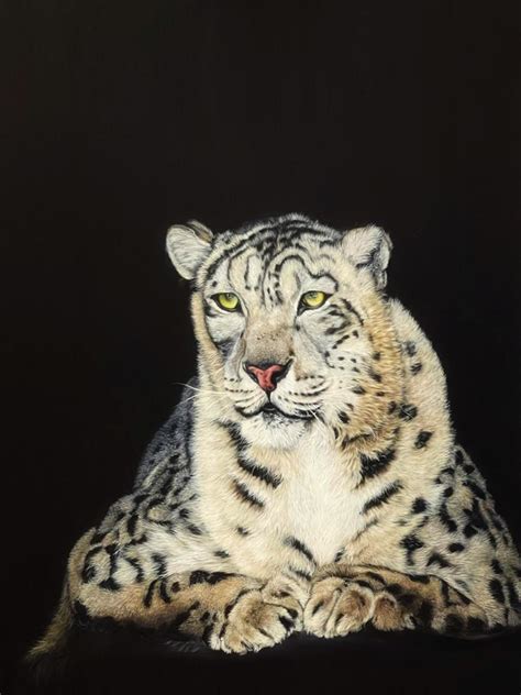 Snow Leopard Painting By Zoya Exotic India Art