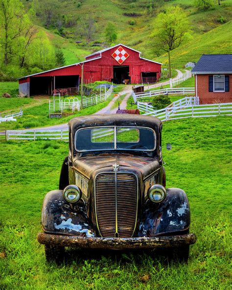 Old Truck At A Country Farm Photograph By Debra And Dave Vanderlaan