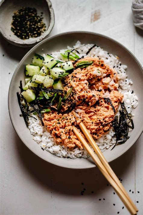 Hawaiian Spicy Tuna Rice Bowl 5 Minute Recipe Healthy Tuna Spicy