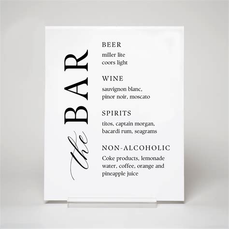 Classic | Drink Menu Sign I – Beloved Signs