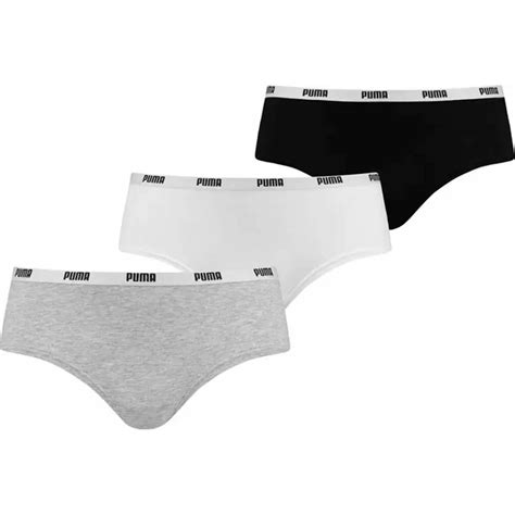 Pantaleta Boxer Bikini Interior Dama Blanco Negro Puma Modelo