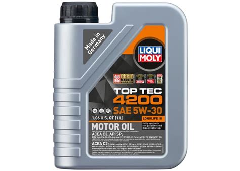 Engine Oil Liqui Moly Top Tec 4200 New Generation 5W-30 Synthetic 2011 ...