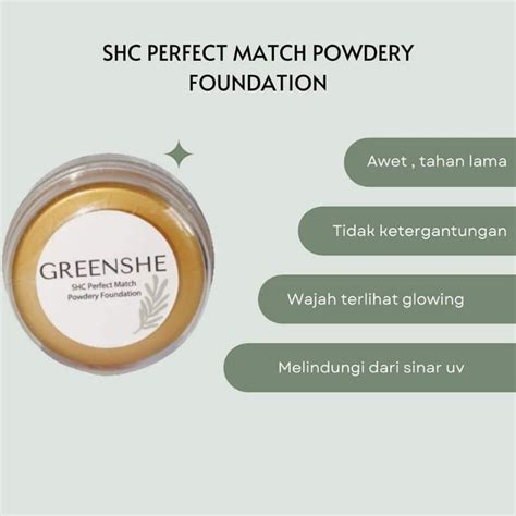 Jual Greenshe Shc Perfect Match Powdery Foundationbedak Shc Shopee