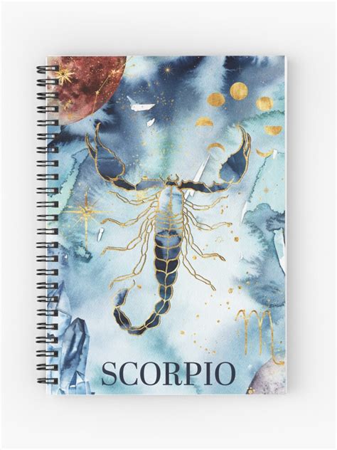 Scorpio Zodiac Animal Spiral Notebook For Sale By Spookybat Redbubble