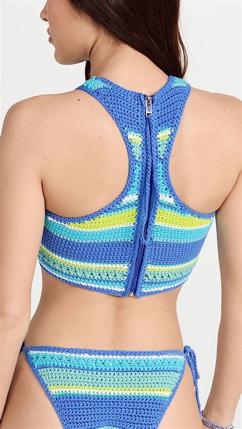 GANNI Crochet Racerback Bikini Top Shopbop