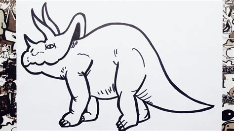 Como Dibujar Un Triceratops How To Draw Triceratops Youtube