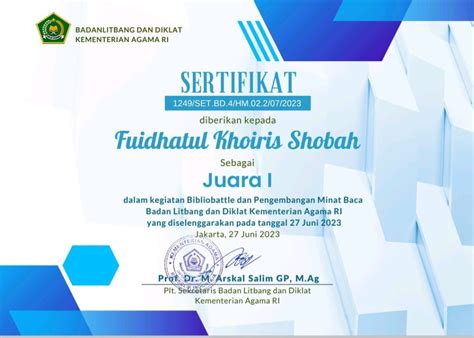 Mahasiswi Pai Juara Bibliobattle Kategori Mahasiswa Iai Al