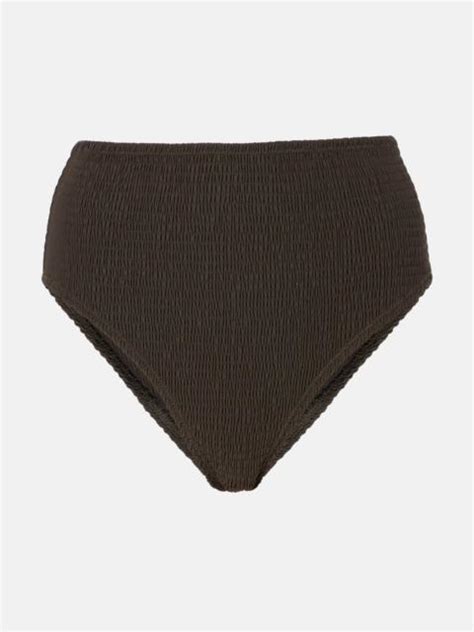 Totême Shirred jersey bikini bottoms REVERSIBLE