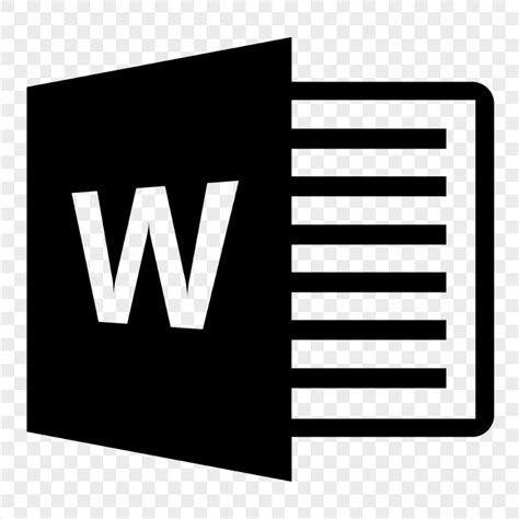 Microsoft Word Black Logo PNG | Citypng