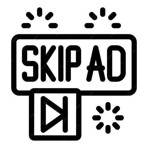 premium vector skip ad button allowing user  skip advertisement