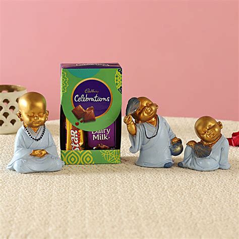 Buy Send Cute Monk Idols Cadbury Combo Online Fnp