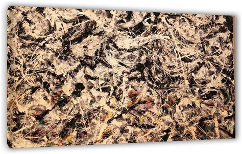 Jackson Pollock Quadro Dipinti Famosi Arcobaleno Grigio Riproduzione