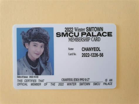 Winter Smtown Smcu Palace Exo Official Photocard Membership Card