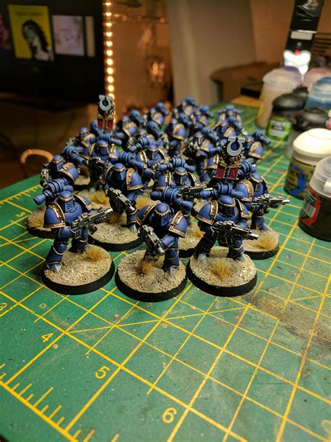 Just Finished My Latest Batch Of 30k Ultramarines To Tabletop Standard