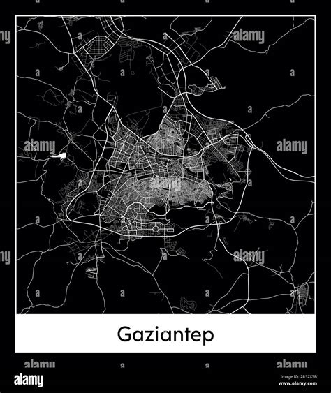 Minimal City Map Of Gaziantep Turkey Aminimal City Map Of Gaziantep