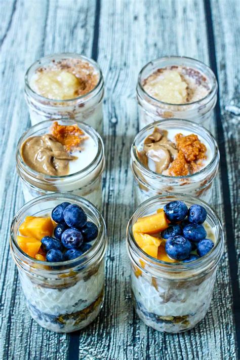 Overnight Oatmeal Jars, 3 ways - Family Food on the Table