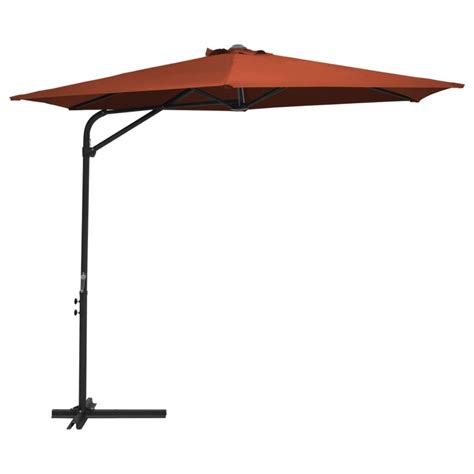 Parasol D Ext Rieur D Port Avec M T En Acier Cm Terre Cuite