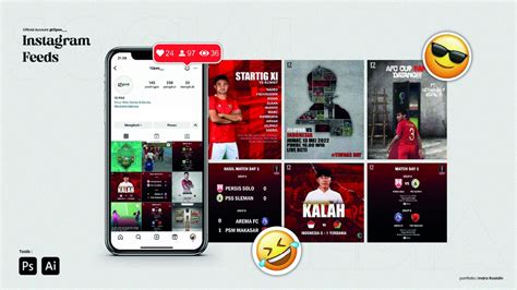 Desain Postingan Sosmed Instagram Feeds Story Reels