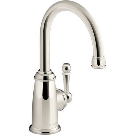 Kohler Wellspring Vibrant Polished Nickel Single Handle Bar And Prep Kitchen Faucet In The