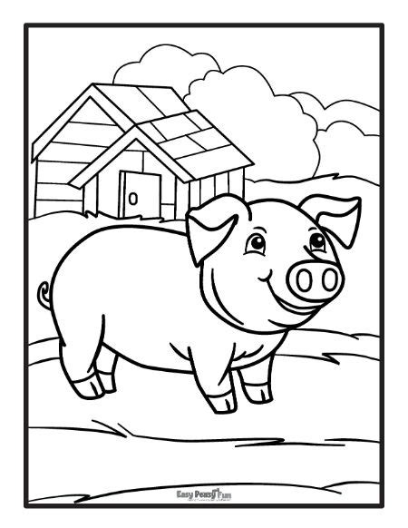 Printable Pig Coloring Pages Easy Peasy And Fun