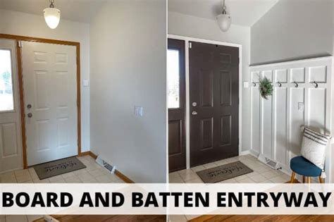 Board And Batten Entryway Stunning DIY Transformation For Under 100