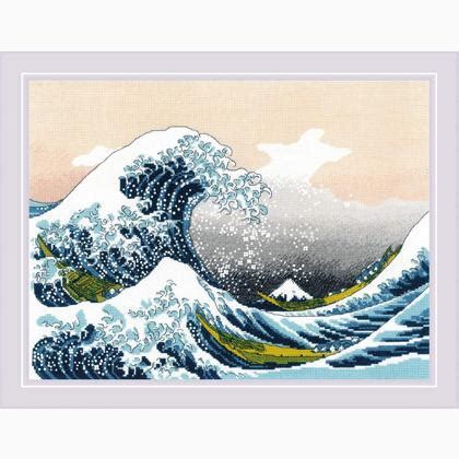 The Great Wave off Kanagawa after K. Hokusai Artwork From RIOLIS ...