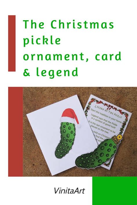 PRINTABLE the Christmas Pickle, Legend, Coloring Page, Ornament and ...