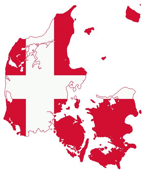 Large flag map of Denmark | Denmark | Europe | Mapslex | World Maps