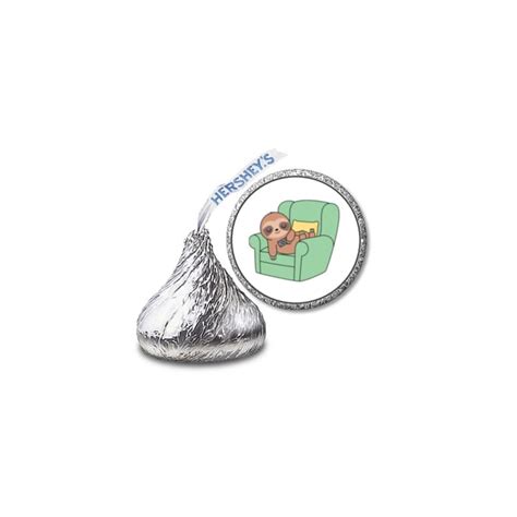 Sloth Hershey Kiss Labels Stickers 108 Personalized Stickers Etsy