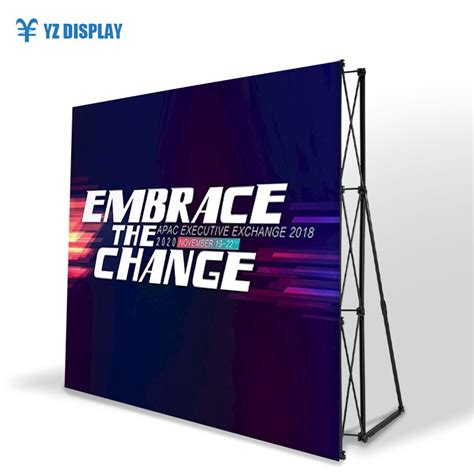 Outdoor Portable Folding Backdrop Pop Up Banner Exhibit Trade Show