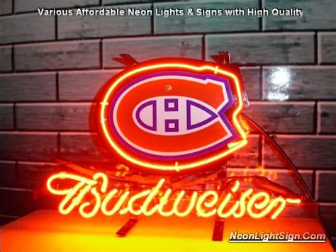 NHL Montreal Canadians Hockey BUDWEISER Neon Sign - NHL - NeonLightSign ...