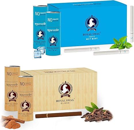 Royal Swag Herbal Ayurvedic Cigarette Combo Pack Of Clove And Mint