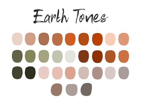 Procreate Color Palette Earth Tone Color Swatches Instant Etsy Artofit