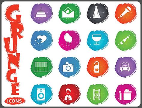 Vector Set With Wedding Icons And Elements Symbol Wedding Marriage