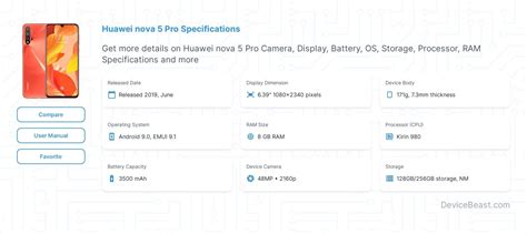 Huawei Nova Pro Specifications Devicebeast