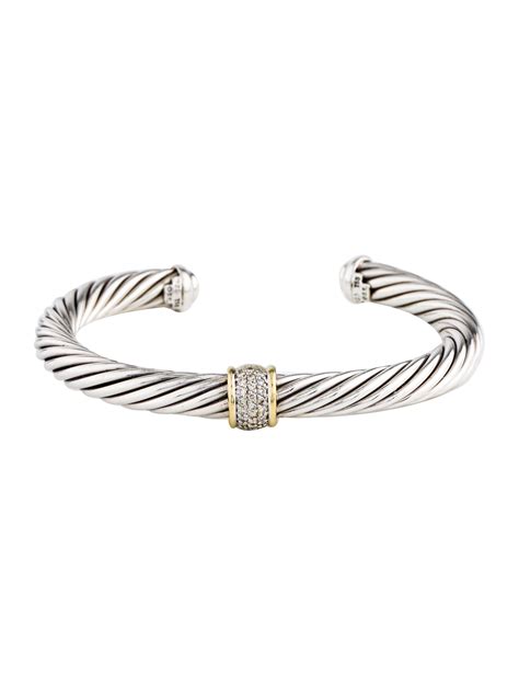 Sterling Silver And K Yellow Gold David Yurman Cable Classics