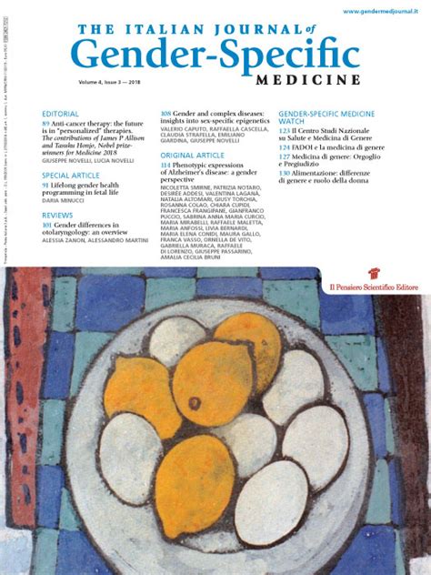 Journal Of Sex And Gender Specific Medicine Official Journal Of The International Society Of