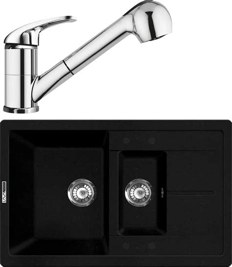 Комплект Мойка кухонная Lava D4.LAV lava + Смеситель SG03 CR chrome ...
