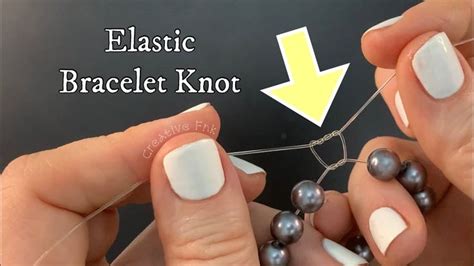 How To Tie Elastic Bracelets Fast Simple Knot Stretch Beaded