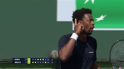 Indian Wells Monfils Domine Norrie Dailymotion