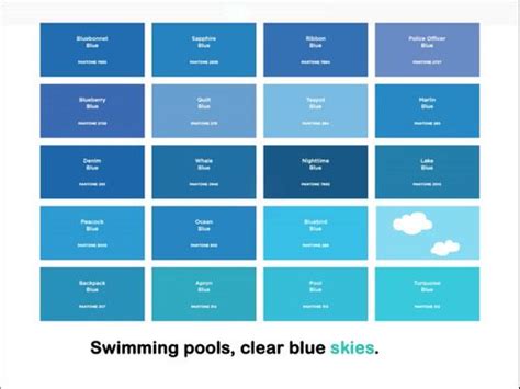 Blue Color Palette Names