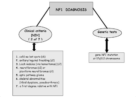 Diagnostic criteria for neurofibromatosis type 1. | Download Scientific ...