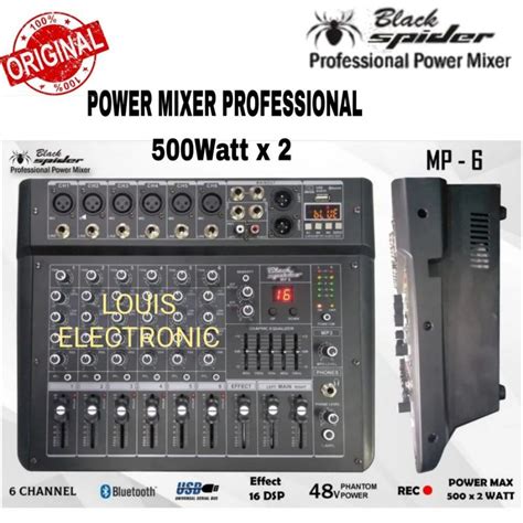 Jual Power Mixer Black Spider Mp Mp Channel Bluetooth Original